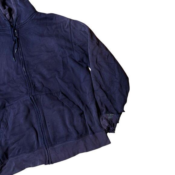 Vintage Y2K Sun Faded Thrashed Navy Hoodie Large - Picture 4 of 9
